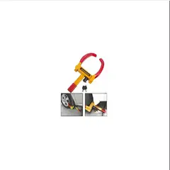 GENERICO - Traba Ruedas Pitbull Grande Antirrobo Auto Ajustable