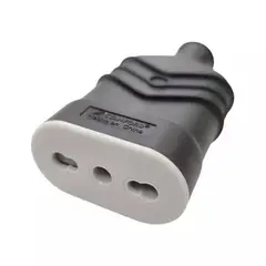 GENERICO - Conector Hembra 2p+t 10a 250v Stanford Negro