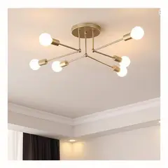 CASA NEW - Lámpara de Techo De 6 Cabeza Retro De Dormitorio Principal