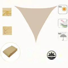 CASA NEW - Toldos Vela De 3mx3mx3m Impermeable Y Resistente Al Sol Beige