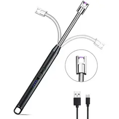 GENERICO - Encendedor Eléctrico Recargable Portátil Usb Para Cocina Color Negro