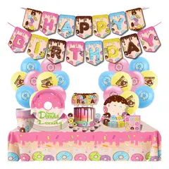 ATURE - Set Decoración Globos Fiesta Cumpleaños Temática Rosquillas