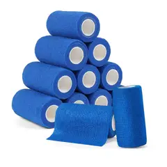 GENERICO - Pack X10 Cinta Para Vendaje Venda Coban 10cm X450cm Azul