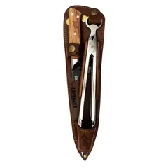 KANGKAWE - Set Cuchillo + Pinza + Funda de Cuero