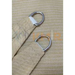 GENERICO - Toldo Vela Sombreadora 2x2 Beige 95% de Sombra + Kit