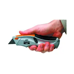 BAHCO - Cuchillo Cartonero Metalico Retractil Profesional