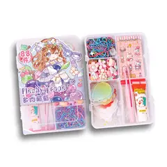 ATURE - Set Juego 88pcs Pegatinas Crea Tus Llaveros Juguete Niña