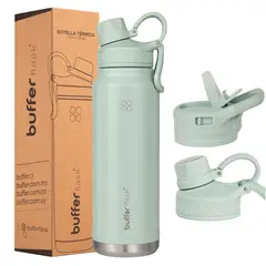 BUFFER FLASK - Termo Botella Agua Termica Acero Inox Buffer 1lt - Azul