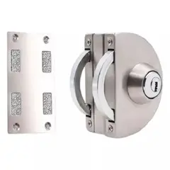 GENERICO - Cerradura Puerta Llave Pestillo Vidrio A Muro De 8 A 12 mm