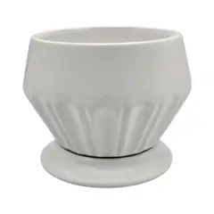 GENERICO - Maceteros Maceta De Ceramica Diamante Elegante Blanco L
