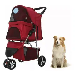 MUNDO MAGIA - Coche Color Rojo De Paseo Para Mascotas