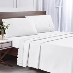 ANDES - SABANA MICROFIBRA BRODERIE BLANCO 15 PLAZA