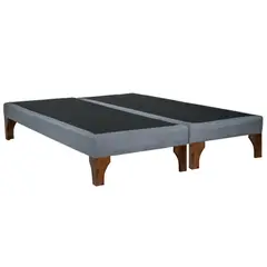 BLOCCARE - Base De Cama King Div Box 13 cm largo 200 cm con patas de madera 24 cm