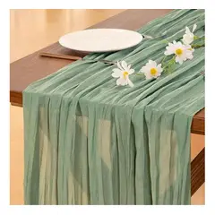 AZ AURAZEUS - Camino De Mesas Gasa Rectangular Mantel Centro Tela 300 x 90 Cm Az