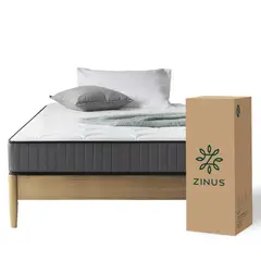 ZINUS - Colchón 2 Plazas Long 150x200x20cm Espuma y Resortes