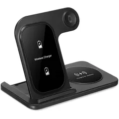GENERICO - Cargador Inalambrico 3 En 1 Escritorio Wireless iPhone
