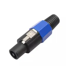 MEKSE - Conector Speakon Macho Negro 4 unidades para cable PB-L0