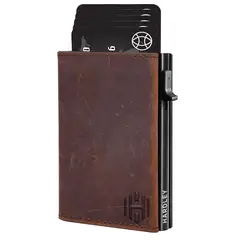 HARDLEY - Billetera Hombre De Cuero Tarjetero Rfid