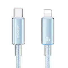 USAMS - Cable Para iPhone Tipo C SJ659 30 W Carga Rapida Celeste