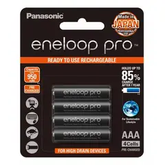 PANASONIC - Pilas Recargable Eneloop Pro Aaa 4 Unidades 950 Mah