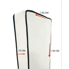 RECUTEX - COLCHONETA ESPUMA ECONOMICO CLIPPER LISO 1.5P D15 X 12CM ALTO