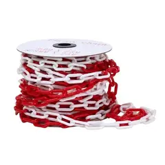 VORTEX - Cadena Plastica Rojo - Blanco de 25 mts