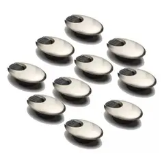 GENERICO - Pasacable Ovalado Satín Escritorio Perforación De 60 mm 10 un