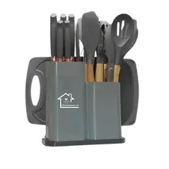 GENERICO - Set De Utensilios De Cocina Silicona 19 Piezas + tabla