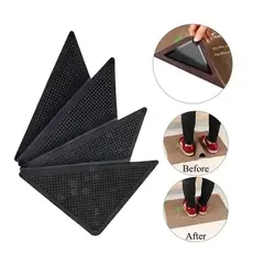 GENERICO - Sujetadores Antideslizantes Alfombra Reutilizables 4pcs
