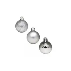 GENERICO - 12 Esferas de bambalinas decorativas Adorno navidad plata