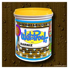 WETPROOF - BARNIZ PARA MADERA IMPERMEABILIZANTE WET PROOF® NOGAL 1 GALON