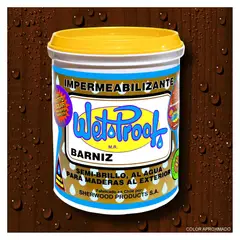 WETPROOF - BARNIZ MADERAS EXTERIOR IMPERMEABILIZANTE WET PROOF® CEDRO 1 GALON