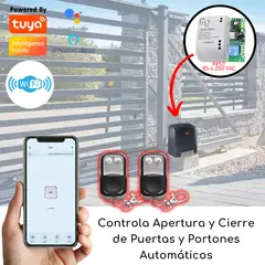 D MOTICA - Abre Portón y Cerraduras Eléctrica Wifi + 2 Controles - 85 a 250 VAC