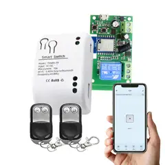 D MOTICA - Interruptor Inteligente Wifi - Rele 1 Canal + 2 Controles-85 a 250 VAC