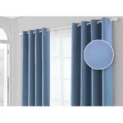 HAPPY LIVING - Set Cortinas 100% Blackout Térmica Living Dormitorio 140x240 TURQUESA