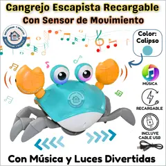 GENERICO - Juguete Cangrejo Músical Escapista Recargable Con Luz Led