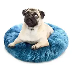 GENERICO - Cama antiestrés felpa pequeña para mascotas 40 cm