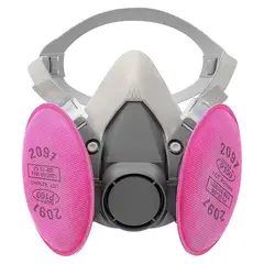 GENERICO - Mascara Respirador Reutilizable Antipolvo Quimicos 4 Filtros