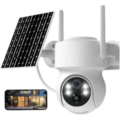 IRM - Camara Solar Inteligente IP Wifi Exterior HD 1080p Seguridad Domo Vigilancia Inalambrica App ICsee