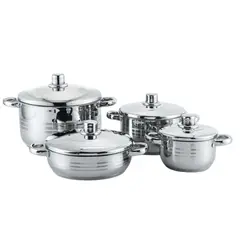 VITTA - Bateria Ollas Oslo 8 Piezas Acero Inoxidable