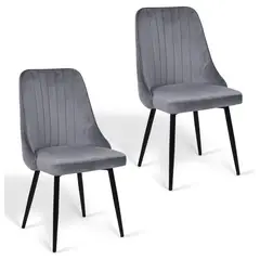 NOVAHUS - Pack 2 Silla Comedor Giorgio Gris