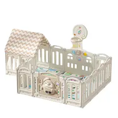 ELEONOR - Corral De Seguridad Bebe Niños Con Juegos y Casita