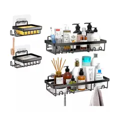 GENERICO - Set Organizador De Ducha Repisa Baño Inoxidable