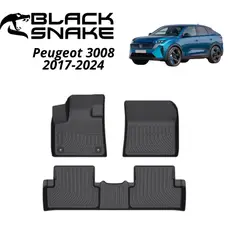 BLACK SNAKE OFF ROAD EQUIPMENT - Set Cubre Piso Calce Perfecto Peugeot 3008 2017-2024