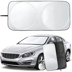 NOVYSTOR - Cubre Parabrisas Auto, Parasol Con Protección Uv Compactable