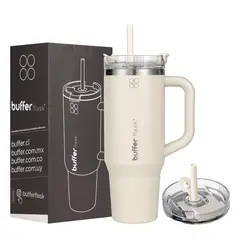 BUFFER FLASK - Vaso Termico Vaso Mug Termo Buffer 1,2L Acero Inox Frio y Calor - Crema