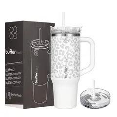 BUFFER FLASK - Vaso Termico Vaso Mug Termo Buffer 1,2L Acero Inox Frio y Calor - Blanco