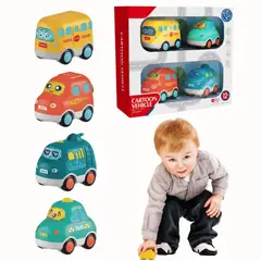 TEDMIMAK - Set 4 Vehículos Juguete Didáctico Niño