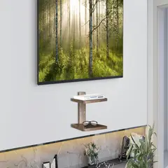 BRASFORMA - Repisa Flotante para TV 2 bandeja- Multiuso 10kg DVD42