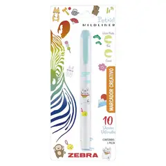 ZEBRA - Marcador Doble Punta Creativo Mildliner Pet It Azul